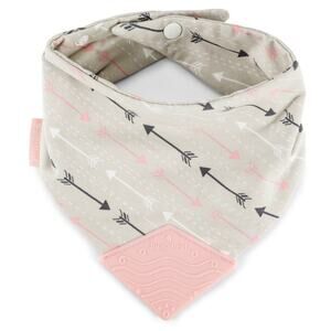 BooginHead Teether Bib with Attached Silicone Teething Tip NEW Boho Baby Girl